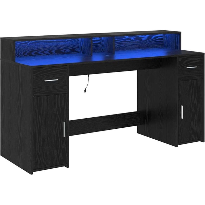 Γραφείο VidaXL από Επεξεργασμένο Ξύλο 160x55x91 cm - Μαύρη Δρυς