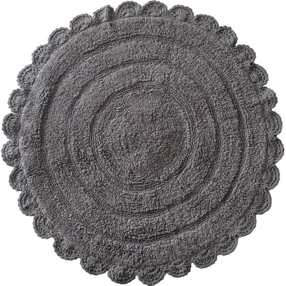 Πατάκι Μπάνιου Rythmos Opal 04 Στρογγυλό από Βαμβάκι Φ70 cm - Ανθρακί image 0