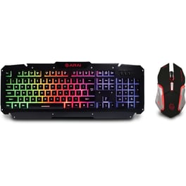 Zeroground KB-1700GUMS Arai Σετ Gaming Πληκτρολόγιο με RGB φωτισμό & Ποντίκι (US)