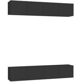 Έπιπλα Τηλεόρασης VidaXL Μοριοσανίδα 4 Τμχ 80x30x30cm - Γκρί