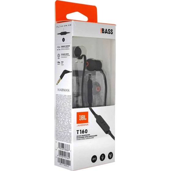 Jbl T160 Handsfree 3.5mm Jack - Μαύρα image 3