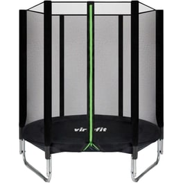 VIRTUFIT Τραμπολίνο με Δίχτυ & Σκάλα 183 x 183 x 215 cm Μαύρο
