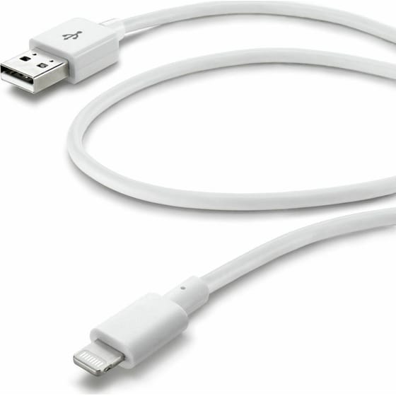Καλώδιο δεδομένων Cellular Line Usb to Lightning 1.2m - White image 2