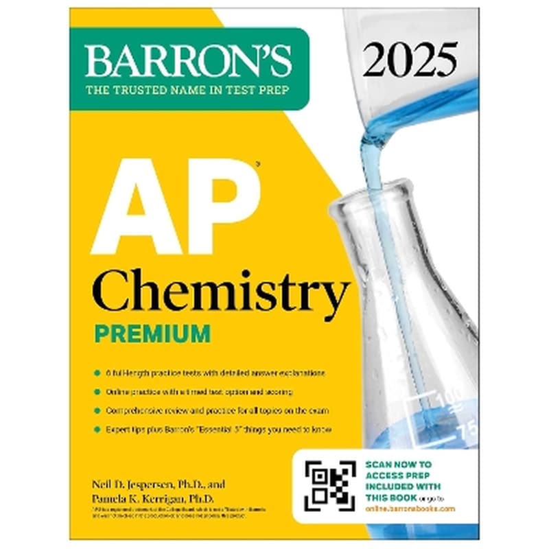 AP Chemistry Premium, 2025: 6 Practice Tests + Comprehensive Review + Online Practice