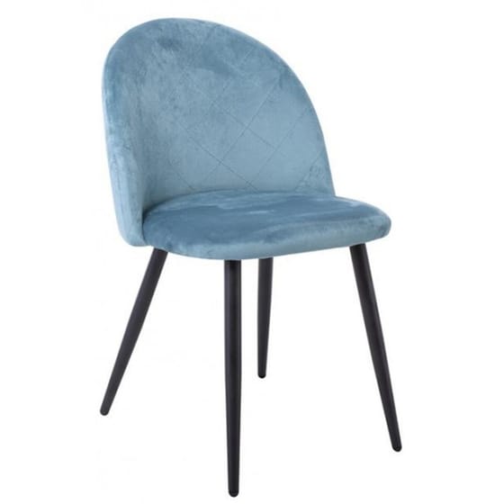 Καρέκλα Woodwell Μεταλλική/Υφασμάτινη - Velure Petrol image 0