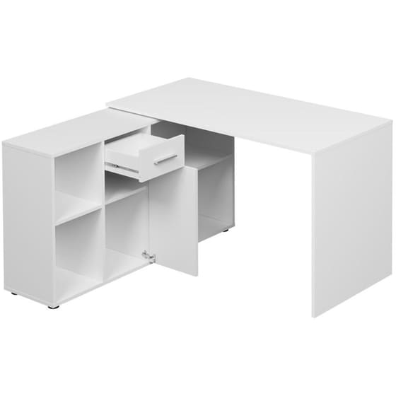 Γραφείο Polihome Armando από Μαριοσανίδα 120x122x75 cm - Λευκό image 0