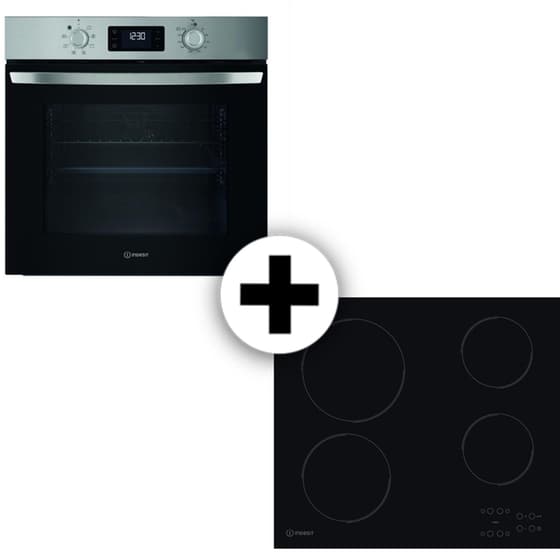 INDESIT IO 255HS X & AAR 160 C 70 Lt Inox Εντοιχιζόμενος Σετ Φούρνος και Εστία image 0