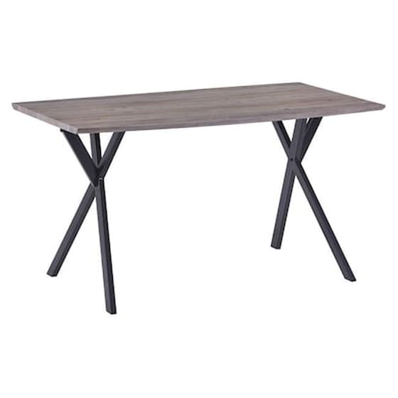 Τραπεζι Με Mdf Επιφανεια Old Beech Με Μεταλλικα Ποδια Fb98550.02 140x80x75υεκ. image 0