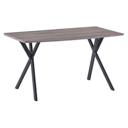 Τραπεζι Με Mdf Επιφανεια Old Beech Με Μεταλλικα Ποδια Fb98550.02 140x80x75υεκ.