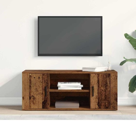 Έπιπλο Τηλεόρασης VidaXL 100 x 35 x 40 cm - Παλαιωμένο Ξύλο image 3