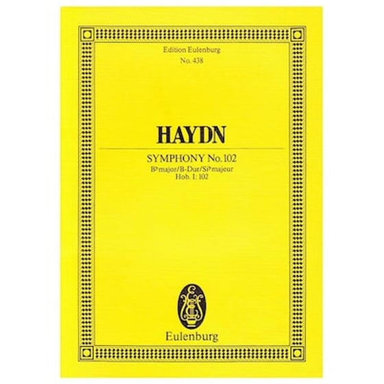 Βιβλίο Για Σύνολα Editions Eulenburg Haydn - Symphony Nr,102 In Bb Major [pocket Score] image 0