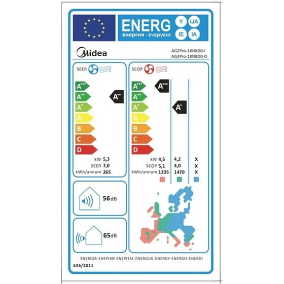 MIDEA Xtreme Pro AG2PRO-18NXD0-I/O Κλιματιστικό Inverter 18.000 BTU A++/A+++ με Ιονιστή & WiFi image 7