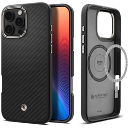 Θήκη Apple iPhone 16 Pro Max - Spigen Enzo Aramid MagFit Σκληρή με MagSafe και TPU - Black / Natural (ACS08501)