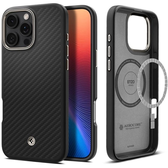 Θήκη Apple iPhone 16 Pro Max - Spigen Enzo Aramid MagFit Σκληρή με MagSafe και TPU - Black / Natural (ACS08501) image 0