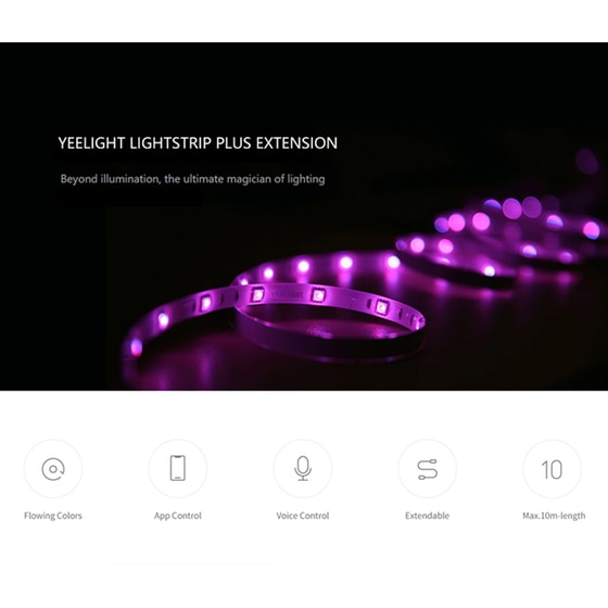 Αδιάβροχη Προέκταση Smart LED Καλωδιοταινίας Yeelight YLOT01YL 1 Μέτρου image 1