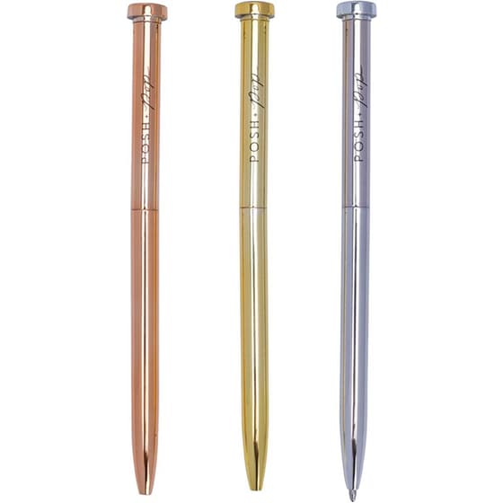 Στυλό&nbsp;Διαρκείας&nbsp;Posh+Pop Metallic&nbsp;Design&nbsp;(3 Τεμάχια) image 1