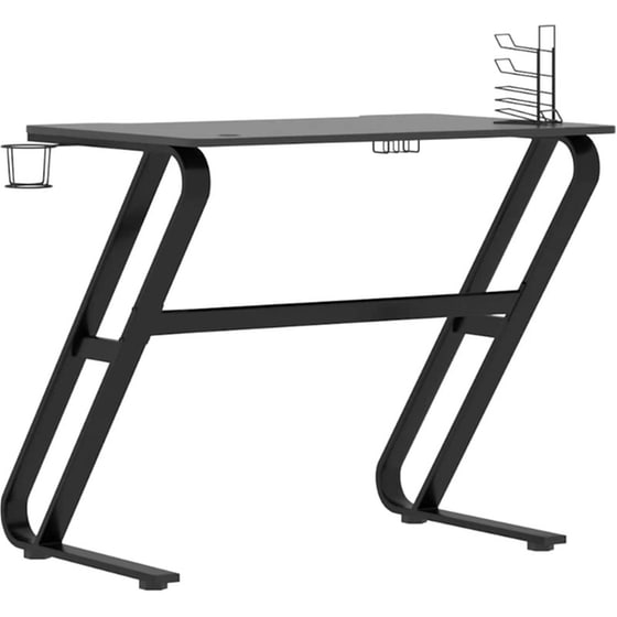 Γραφείο Gaming VidaXL με Πόδια σε Σχήμα ZZ 90x60x75 cm - Μαύρο image 4