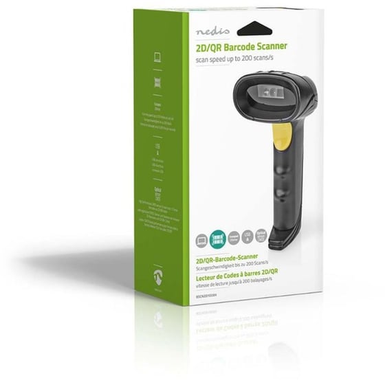 Nedis Scanner Χειρός Ενσύρματο Ανάγνωση 1D/2D και Barcodes (BSCN2D100BK) image 3