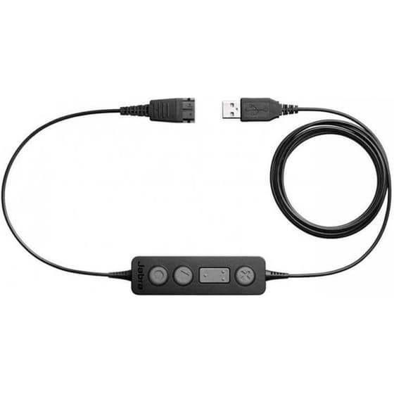 Καλώδιο δεδομένων Jabra 260-09 USB-A σε QD για Jabra desk phone headset - Μαύρο image 1