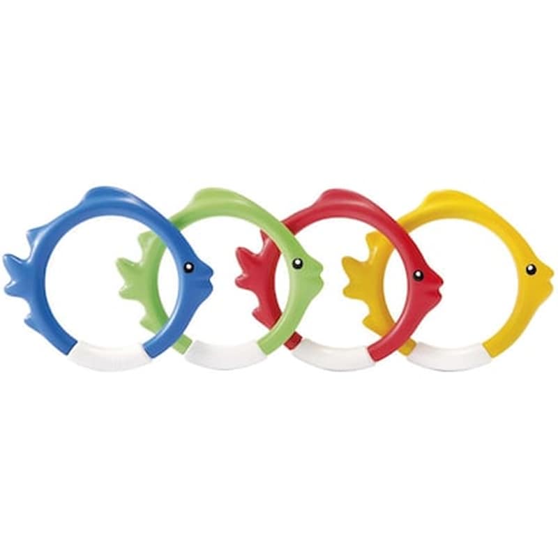 Παιχνιδι Πισινας Underwater Fish Rings 4 In Set 55507