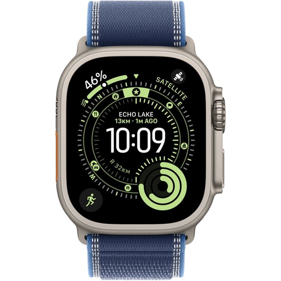 Λουράκι Apple Trail Loop M/L για Apple Watch 49mm - Blue/Bright Blue with Natural Titanium Finish image 1