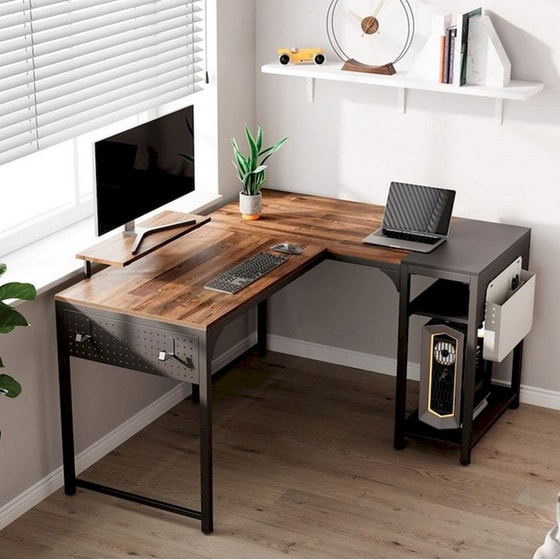 Γραφείο Γωνιακό Υπολογιστή Eureka Ergonomic ZX-L150B-RWB 150x120x76.2cm image 8
