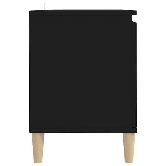 Έπιπλο Τηλεόρασης VidaXL από Μασίφ Ξύλο 103.5x35x50cm - Μαύρο image 5