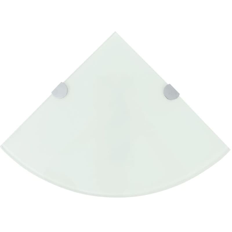 VIDAXL Ράφια Τοίχου VidaXL Γωνιακά από Γυαλί 35x35 cm - Λευκό