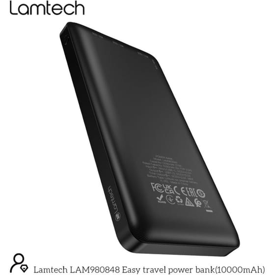 Powerbank Lamtech LAM980848 10.000 mAh - Black image 2