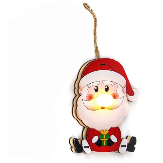 Χριστουγεννιάτικο Στολίδι 1 τμχ Aca Decor με LED Santa image 0