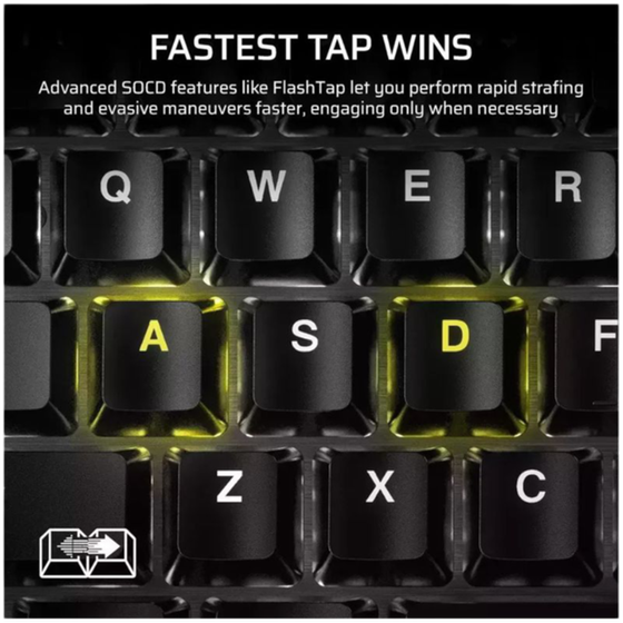 Corsair K70 Pro Tkl Μηχανικό Ενσύρματο Πληκτρολόγιο RGB - Μαύρο (US) image 4
