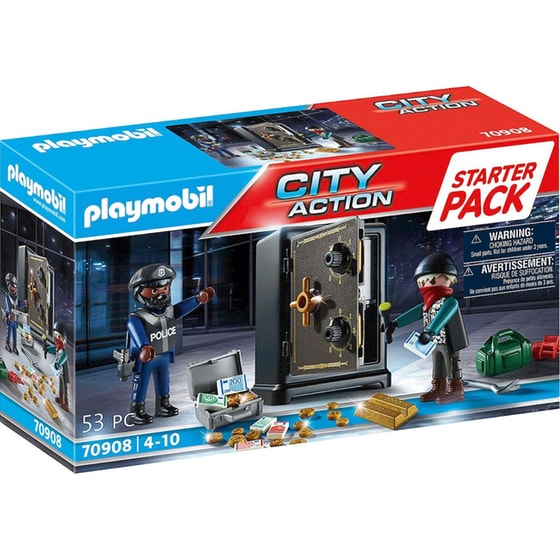 PLAYMOBIL® City Action Starter Pack Σύλληψη Διαρρήκτη Χρηματοκιβωτίου (70908) image 0