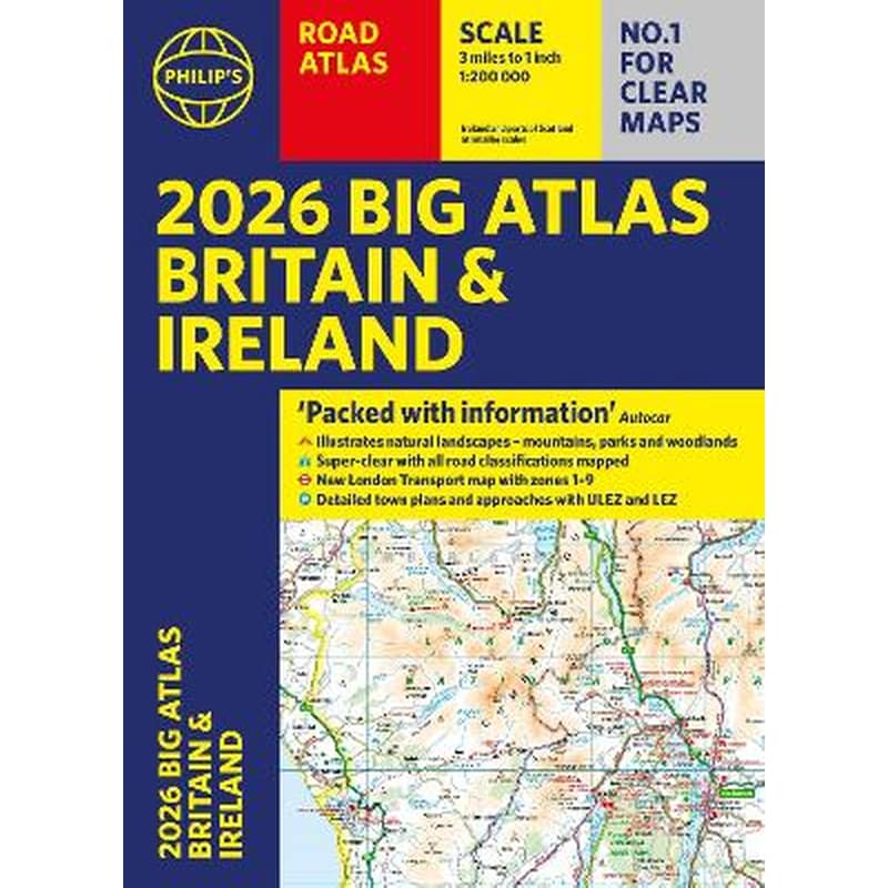 2026 Philips Big Road Atlas of Britain Ireland