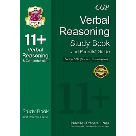11+ Verbal Reasoning Study Book and Parents' Guide for the CEM Test image 0