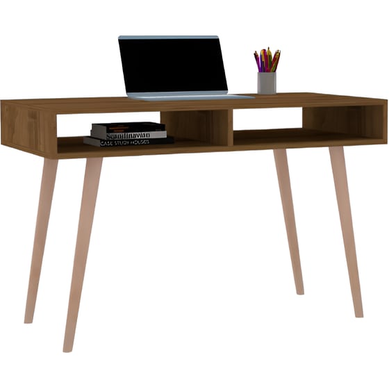 Γραφείο Μελέτης 24Mall Verbano από Μοριοσανίδα 120x60x74.8 cm - Καφέ image 2