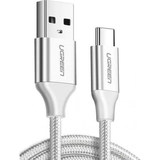 Καλώδιο Ugreen Braided USB 2.0 A/C M/M 1m - Λευκό image 0