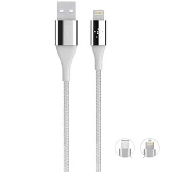 Σετ Καλωδίων Oem A26 2in1 Usb to MicroUsbnd Lightning 1m - White image 0