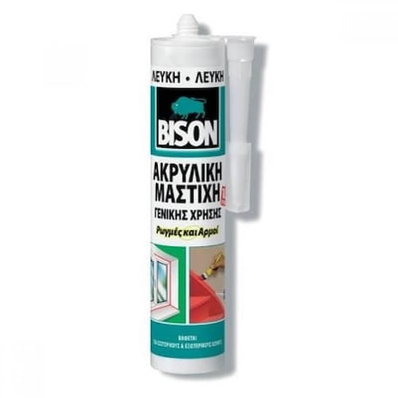 BISON Bison - Ακρυλική Στεγανοποιητική Μαστίχη Γενικής Χρήσης Λευκή 300ml Tr6306906