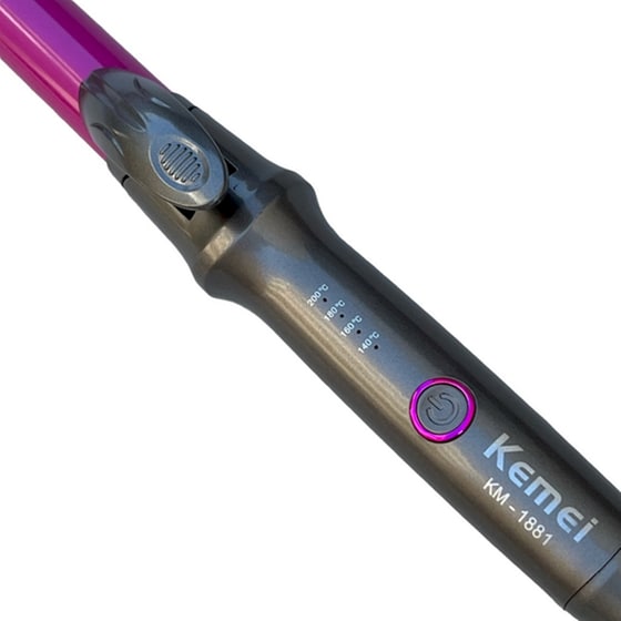 Ψαλίδι Μαλλιών Kemei KM-1881 Μαύρο/Φούξια image 1