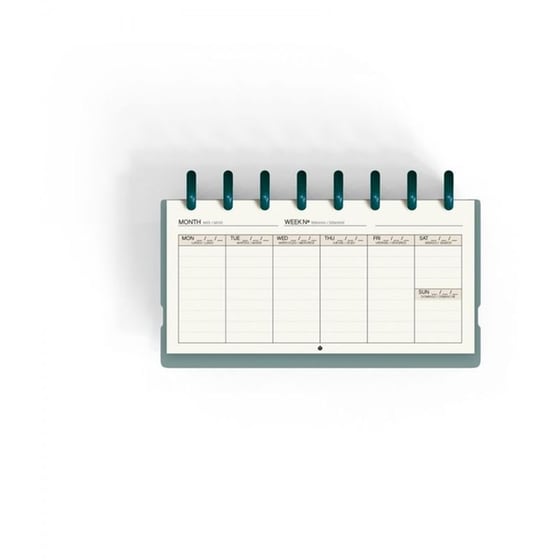 Σημειωματάριο Planner Carchivo Week & Checklist Τιρκουάζ image 3