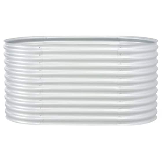 Vidaxl Ζαρντινιέρα Υπερυψωμένη Ασημί 160x80x81 Εκ. Γαλβανισμ. Χάλυβας image 3