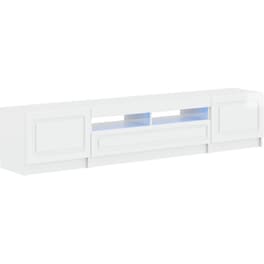 Έπιπλο Τηλεόρασης VidaXL UTRECHT με LED 3 τμχ 198 x 35 x 40 cm - Γυαλιστερό Λευκό