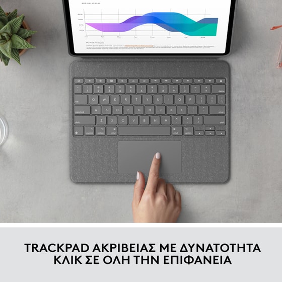 Θήκη-πληκτρολόγιο Logitech Combo Touch for iPad Air (4th & 5th generation) - Γκρι image 4