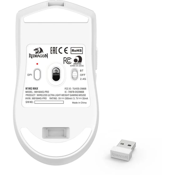 Redragon M918-AKG-PRO Gaming Ασύρματο Ποντίκι - Anime White image 2