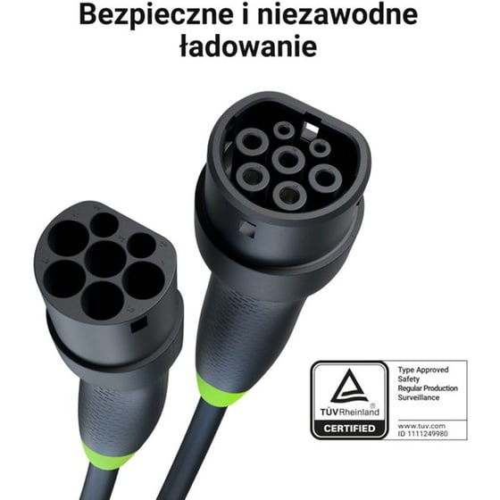 Καλώδιο Φόρτισης EVKABGC02 Greencell 7m 22 kW - Μαύρο image 1