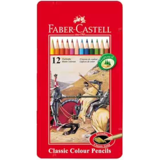 Ξυλομπογιές&nbsp;Faber&nbsp;Castell&nbsp;Μεταλλική&nbsp;Κασετίνα&nbsp;12&nbsp;Τεμάχια image 0