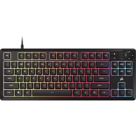 Corsair Gaming K55 Core Tkl Μηχανικό Ενσύρματο RGB πληκτρολόγιο - Μαύρο (US) image 0