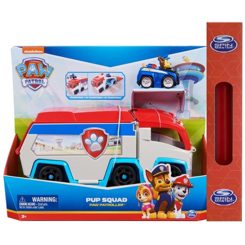 SPIN MASTER Παιχνιδολαμπάδα Spin Master Paw Patrol Pup Squad Πούλμαν (6071544 )