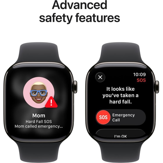 Apple Watch Series 11 GPS + Cellular 42mm Slate Titanium Case with Black Sport Band - S/M image 5