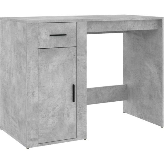 Γραφείο VidaXL με Ντουλάπι από Επεξεργασμένο Ξύλο - Γκρι Σκυροδέματος image 4